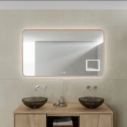 Specchio da bagno 3 led 140x80 cm con luce perimetrale retroilluminato e antiappannante moka - Elevia