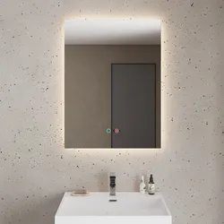 Specchio da bagno led  60x80 cm con antiappannate e retroilluminato - Mats