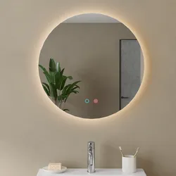 Specchio da bagno led  Ø60 cm con antiappannate e retroilluminato - Clost