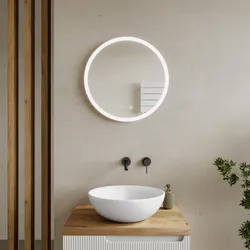 Specchio da bagno led Ø50 cm con luce perimetrale retroilluminato e antiappannante - Bound