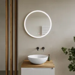 Specchio da bagno led Ø60 cm con luce frontale retroilluminato e antiappannante - Bound