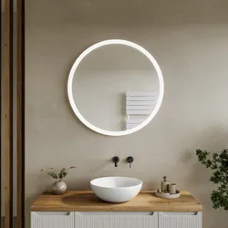 Specchio da bagno led Ø80 cm con luce frontalale retroilluminato e antiappannante - Bound