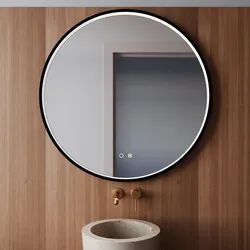 Specchio da bagno 3 led Ø 100 cm luce perimetrale con antiappannante - Leder
