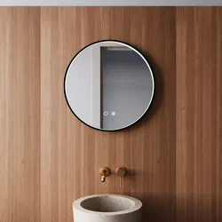 Specchio da bagno 3 led Ø 60 cm luce perimetrale con antiappannante - Leder