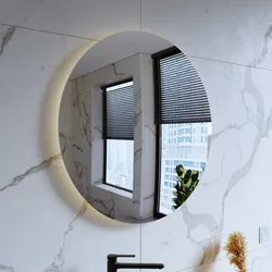 Specchio da bagno led Ø 80 cm luce calda retroilluminato - Rebelt