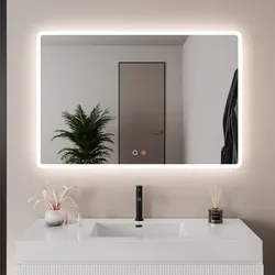 Specchio da bagno led 120x80 cm luce fredda con antiappannante - Herna