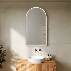 Specchio da bagno 3 led 110x60 cm con luce perimetrale e antiappannante - Gruth