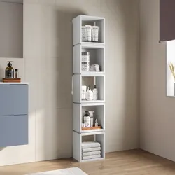Colonna bagno 32x167h cm bianco con 5 vani - Kantiko
