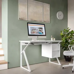 Scrivania 120x60 cm bianco con cassetti e ripiano tastiera scorrevole - Apta