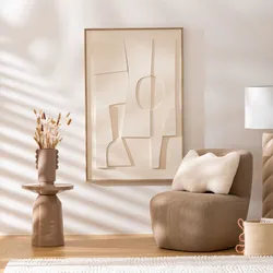 Decorazione da parete 75x116 cm reversibile in rilievo bianco