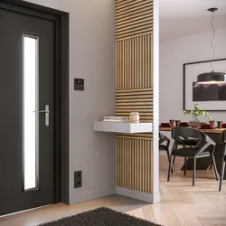 Set 4 pannelli fonoassorbenti boiserie 60x60h cm nero con listelli rovere chiaro - Bjorn