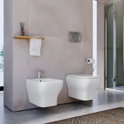 Sanitari sospesi in ceramica rimless con sedile softclose - Selbi