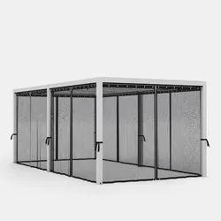 Set 6 tende zanzariere per gazebo bioclimatico 3x6 m