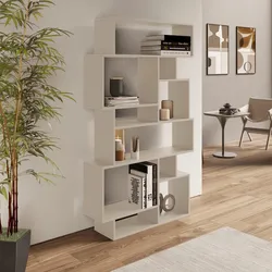 Libreria 96x169h cm in legno cashmere opaco - Kantiko