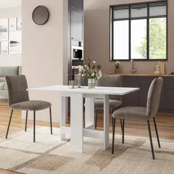 Tavolo consolle allungabile 30-130x76 cm bianco - Modisto