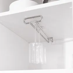 Portacalici in linea 28 cm in acciaio cromo lucido - Slined