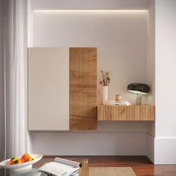 Mobile ingresso sospeso reversibile 180 cm cashmere opaco e rovere gold cannettato - Judith