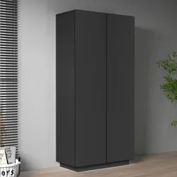 Armadio 80x166h cm antracite opaco con 2 ante e ripiani - Canadian