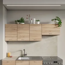 Set 3 pensili 180 cm reversibili rovere sonoma con pensile sopracappa - Sorbona