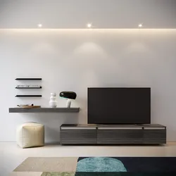 Parete attrezzata 340 cm nero con cassetti rovere grigio - Plain