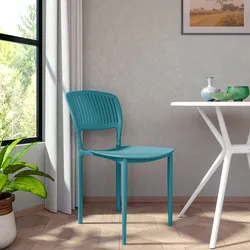 Sedia impilabile in polipropilene blu maldive - Yessir
