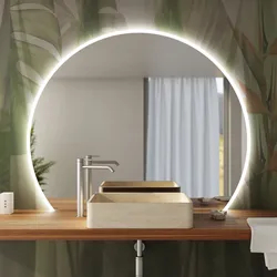 Specchio led rotondo 130 cm luce fredda - Kalm