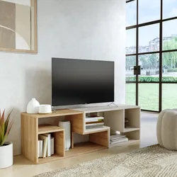 Mobile porta tv 145 cm lineare o angolare cashmere e rovere - Mairi