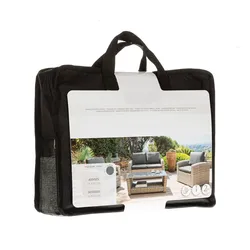Set fodere cuscini di ricambio grigio per set relax 4 posti Zaltana