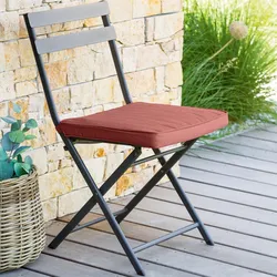 Cuscino con velcro per sedia 40x40 cm in poliestere terracotta - Bangkok