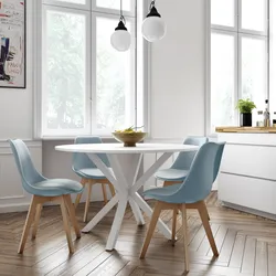 Set 4 sedie carta da zucchero gambe in legno con cuscino - Alborg Plus