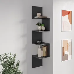 Mensola 30x30 cm in legno antracite - Tetris