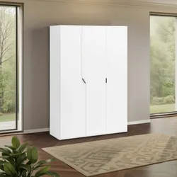 Armadio battente 152x223h cm 3 ante con soft close bianco lucido - Airole