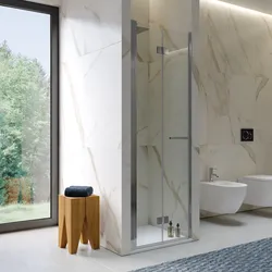 Box doccia nicchia 70 cm soffietto con vetro anticalcare trasparente e profilo cromo 195h - Flexy