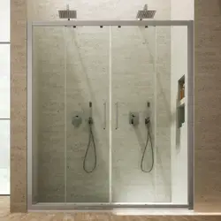 Nicchia scorrevole 150 cm porta per box doccia con profili alluminio - Ebe