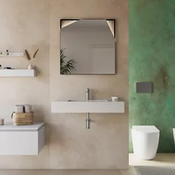 Lavabo sospeso 70x46 cm in hpl bianco effetto marmo apuano imperiale - Megara