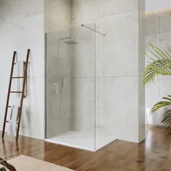 Box doccia Walk in 120 cm vetro 8 mm anticalcare opaco e profilo cromo 200h - Keep