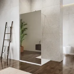 Box doccia Walk in 120 cm vetro 8 mm anticalcare specchiato e profilo cromo 200h - Keep