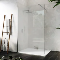 Box doccia Walk in 130 cm vetro 8 mm anticalcare opaco e profilo cromo 200h - Keep