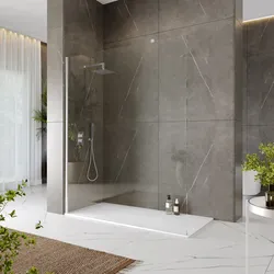 Box doccia Walk in 170 cm vetro 8 mm anticalcare trasparente e profilo cromo 200h - Keep