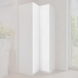 Coppia di ante bianco opaco per armadio angolare Ventur
