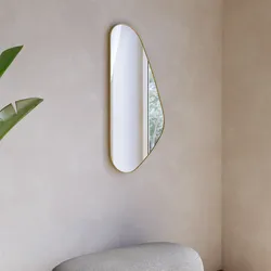 Specchio da parete 42x99h cm in metallo oro con cornice - Peregrin