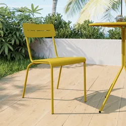 Sedia da giardino impilabile in acciaio senape - Spezia