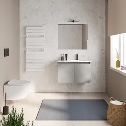 Mobile bagno sospeso 80 cm grigio pietra con ante e lavabo dx con specchio - Cuki