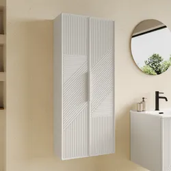 Colonna bagno sospesa 50 x 20 x 120 h cm doppia anta bianco opaco - Mida