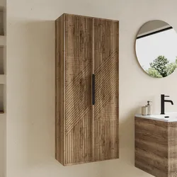 Colonna bagno sospesa 50 x 20 x 120 h cm doppia anta rovere america - Mida