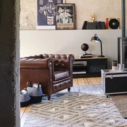 Maxi poltrona chesterfield in pelle di bufalo caffè - Wylson