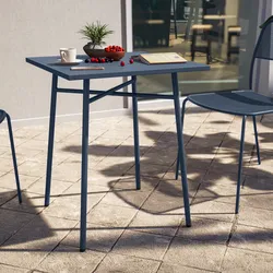 Tavolo da esterno 60x60 cm in acciaio blu oceano - Faber