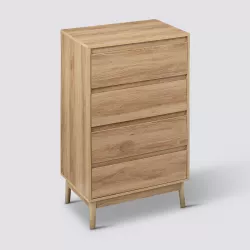 Cassettiera 60x40 cm in legno nobilitato rovere naturale - Nathur