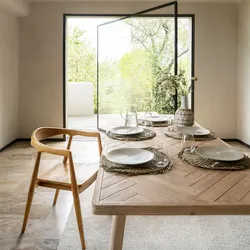 Tavolo allungabile 180-220x90 in legno di acacia parquet - Arianne