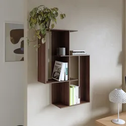 Libreria sospesa 63x90h cm effetto noce - Eldora